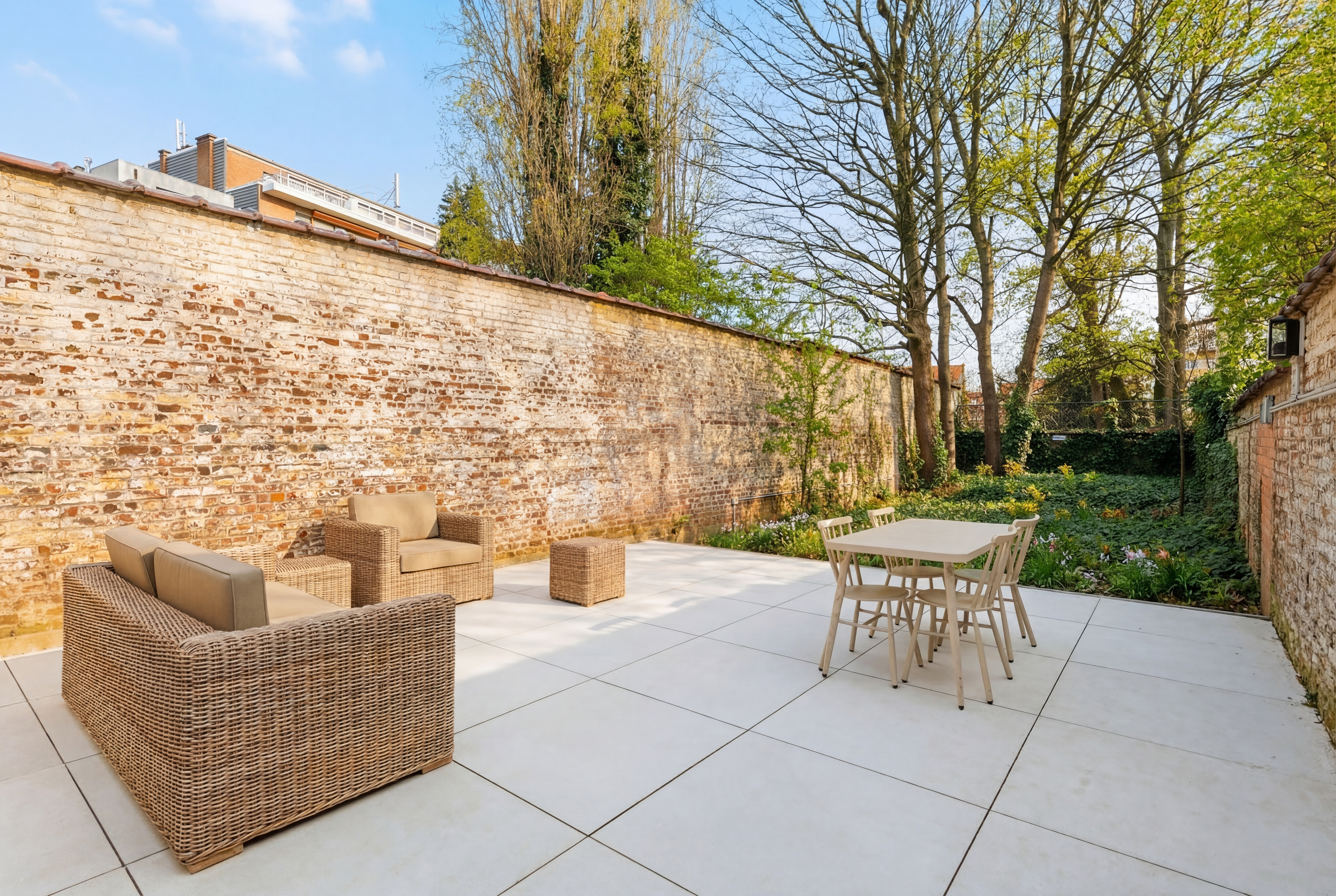 Terraza y jardín privados en el Aparthotel Whitlock16 de Bruselas